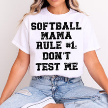Load image into Gallery viewer, Baseball/Softball Mama Rule #1 Color Dropdown TRANSFER VIRGO MAR 25
