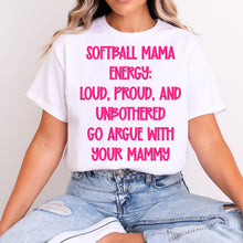 Load image into Gallery viewer, Baseball/Softball Mama Energy Color Dropdown TRANSFER VIRGO MAR 25
