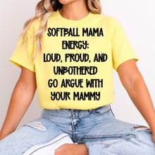 Load image into Gallery viewer, Baseball/Softball Mama Energy Color Dropdown TRANSFER VIRGO MAR 25
