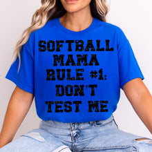 Load image into Gallery viewer, Baseball/Softball Mama Rule #1 Color Dropdown TRANSFER VIRGO MAR 25
