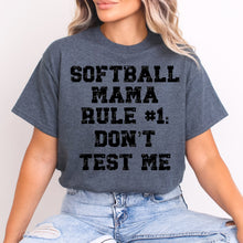 Load image into Gallery viewer, Baseball/Softball Mama Rule #1 Color Dropdown TRANSFER VIRGO MAR 25
