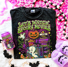 Load image into Gallery viewer, Let's Watch Spooky Movies With SLEEVE OPTION DROPDOWN TRANSFER GRAV AUG 25
