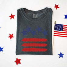 Load image into Gallery viewer, Stars Stripes Blue and Red TRANSFER SDD MAY
