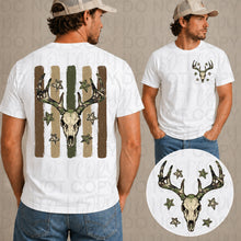 Load image into Gallery viewer, Striped Camo Deer Skull WITH POCKET TRANSFER UAC MAY 26
