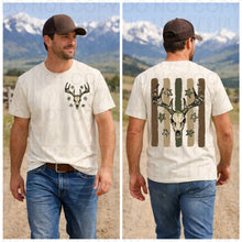 Load image into Gallery viewer, Striped Camo Deer Skull WITH POCKET TRANSFER UAC MAY 26
