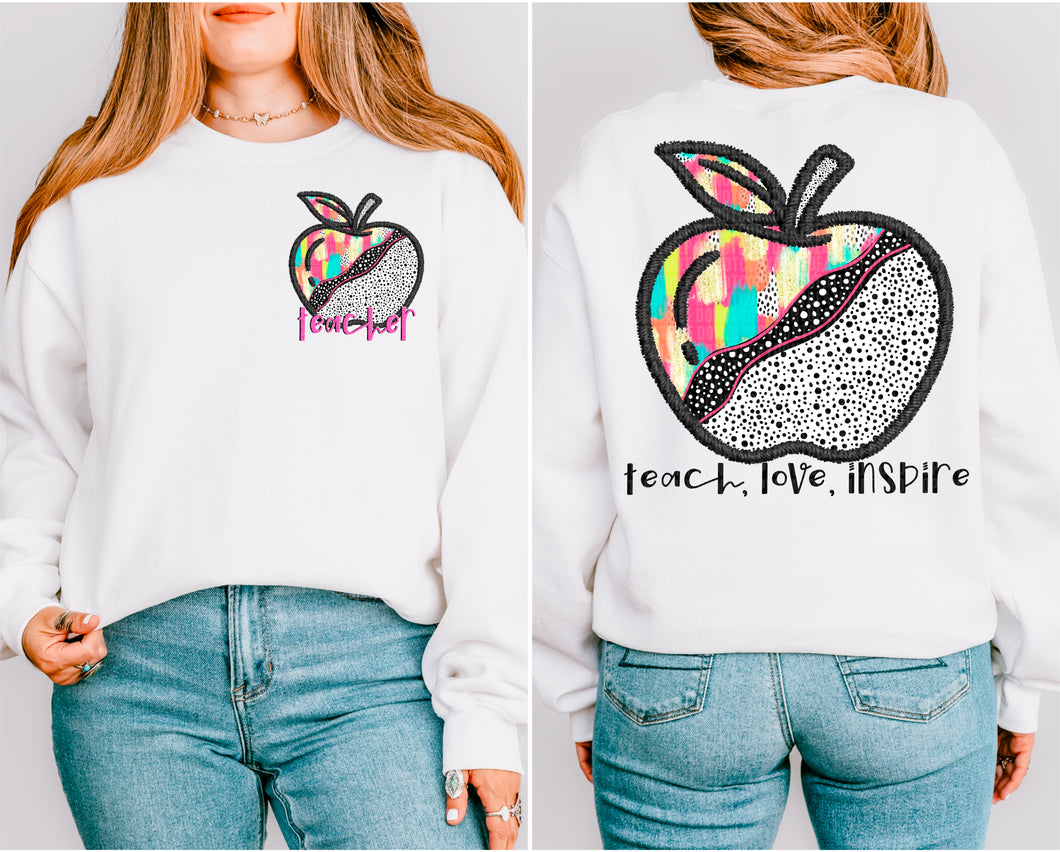 Teach Love Inspire With Pocket TRANSFER SDD JUNE