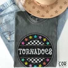 Load image into Gallery viewer, Colorful Checkered Stars Mascot DROPDOWN TRANSFER COR
