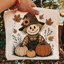 Load image into Gallery viewer, Vintage Fall Scarecrow &amp; Pumpkins TRANSFER UAC JULY 26

