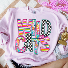 Load image into Gallery viewer, Bright Stripe Floral Checker Mascots Dropdown TRANSFER CSD MAY 25
