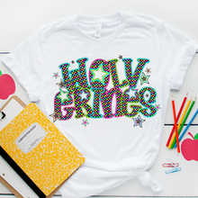 Load image into Gallery viewer, Neon Bright Checker Star Mascots Dropdown TRANSFER CSD MAY 25
