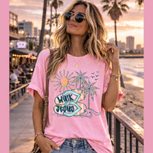 Load image into Gallery viewer, Walk With Jesus Pink And Orange Sun And Palm TRANSFER SDD APR 26

