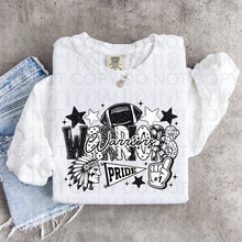 Load image into Gallery viewer, Black &amp; White Composition Distressed Mascot DROPDOWN TRANSFER UAC JUNE 26
