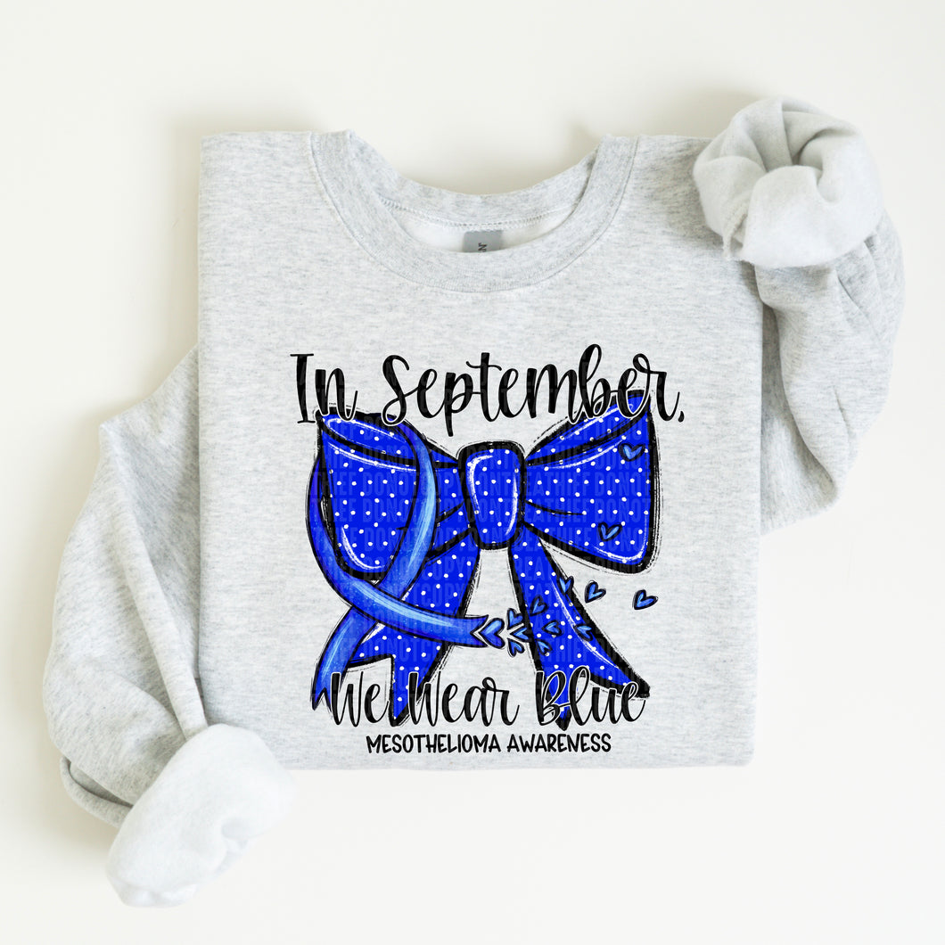 In September We Wear Blue Mesothelioma TRANSFER SDD