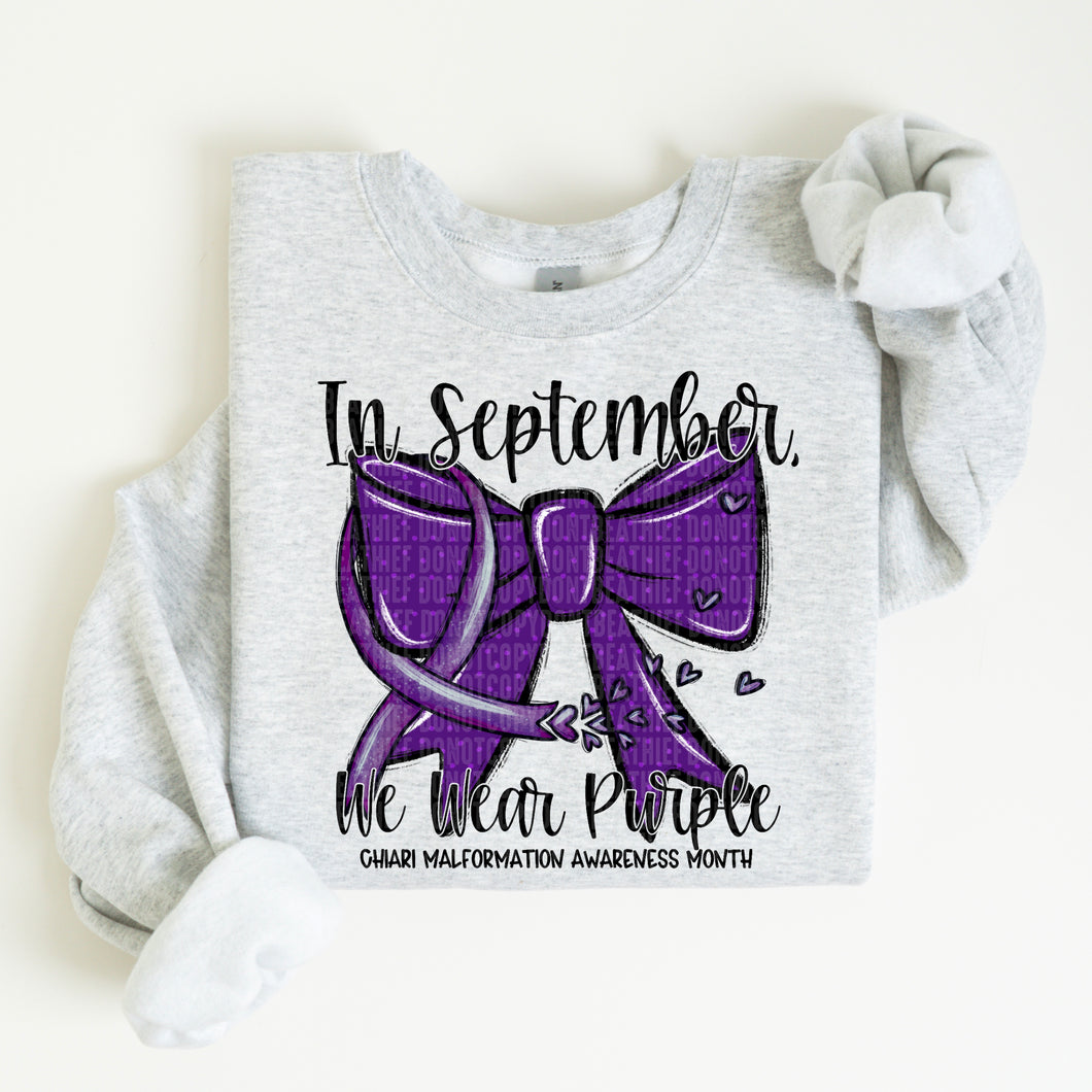 In September We Wear Chiari Malformation Awareness TRANSFER SDD