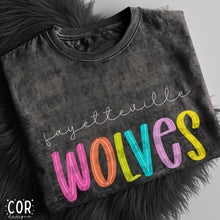 Load image into Gallery viewer, Neon Bright Line Wolves DROPDOWN TRANSFER COR
