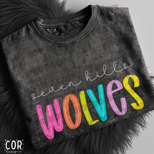 Load image into Gallery viewer, Neon Bright Line Wolves DROPDOWN TRANSFER COR
