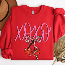 Load image into Gallery viewer, XOXO Cherries Red And Pink Checkered Bow TRANSFER SDD DEC 25

