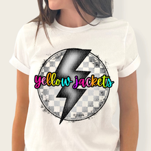 Load image into Gallery viewer, Checkered Bolt Rainbow Mascot DROPDOWN TRANSFER
