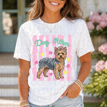 Load image into Gallery viewer, Dog Mom Wavy Pink Stripes Breed DROPDOWN TRANSFER UAC 26
