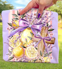 Load image into Gallery viewer, With Jesus Life Is Zestful Lemons Purple Bow Word Option DROPDOWN TRANSFER SDD MAR 26
