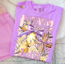 Load image into Gallery viewer, With Jesus Life Is Zestful Lemons Purple Bow Word Option DROPDOWN TRANSFER SDD MAR 26
