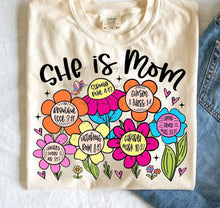 Load image into Gallery viewer, She Is Mom Affirmation Flowers TRANSFER

