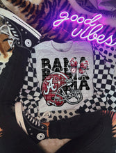 Load image into Gallery viewer, Football Rhinestone Helmet Bow Stacked DROPDOWN TRANSFER CAP
