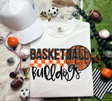 Load image into Gallery viewer, Basketball Mascots Faux Embroidery Sequin Checkered DROPDOWN TRANSFER CAP
