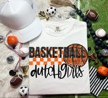 Load image into Gallery viewer, Basketball Mascots Faux Embroidery Sequin Checkered DROPDOWN TRANSFER CAP
