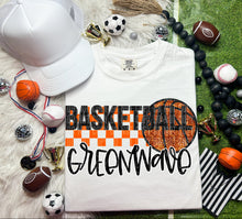 Load image into Gallery viewer, Basketball Mascots Faux Embroidery Sequin Checkered DROPDOWN TRANSFER CAP

