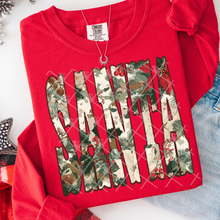 Load image into Gallery viewer, Christmas Camo Sayin Collection DROPDOWN TRANSFER THREAD OCT 25
