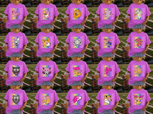 Load image into Gallery viewer, Rainbow Gameday Pink Green Doodle Star Eye Mascots DROPDOWN TRANSFER CARTER JUNE 26
