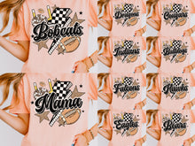 Load image into Gallery viewer, Checkered Bolt Football Cheer Mascot Dropdown TRANSFER SCAR JULY 25
