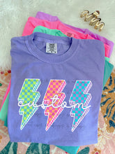 Load image into Gallery viewer, Neon Bright Checkered Bolts Customized DROPDOWN DTF TRANSFER
