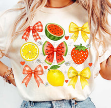 Load image into Gallery viewer, Watermelon Lemon Strawberry Bow TRANSFER
