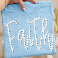 Load image into Gallery viewer, Faux Pearl Faith Sayings DROPDOWN TRANSFER THREAD FEB 26
