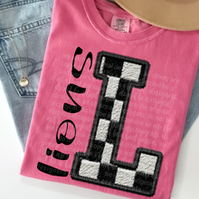 Load image into Gallery viewer, Faux Chenille Embroidery Mascot + Color DROPDOWN TRANSFER THREAD JULY 25
