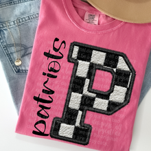 Load image into Gallery viewer, Faux Chenille Embroidery Mascot + Color DROPDOWN TRANSFER THREAD JULY 25
