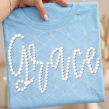 Load image into Gallery viewer, Faux Pearl Faith Sayings DROPDOWN TRANSFER THREAD FEB 26
