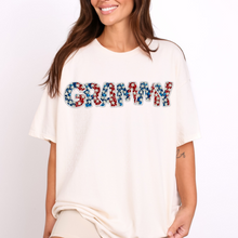 Load image into Gallery viewer, 4th of July Faux Embroidery Star Name Dropdown TRANSFER CSD MAY 25
