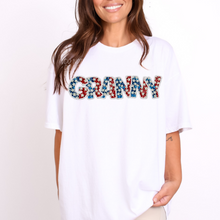 Load image into Gallery viewer, 4th of July Faux Embroidery Star Name Dropdown TRANSFER CSD MAY 25
