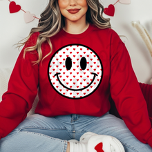 Load image into Gallery viewer, Red Heart Happy Face Pattern DROPDOWN TRANSFER PARJO JAN 26
