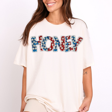 Load image into Gallery viewer, 4th of July Faux Embroidery Star Name Dropdown TRANSFER CSD MAY 25
