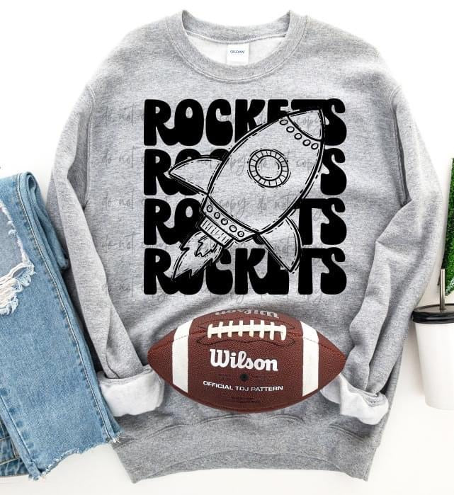 Stacked Mascots Rockets TRANSFER