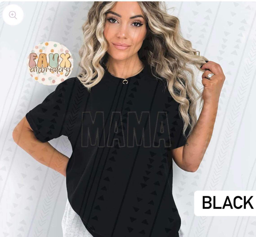 Black Mama Embroidered Look TRANSFER