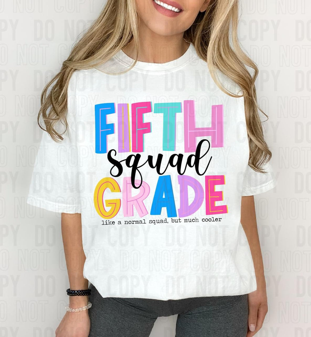 Bold Colorful School Squad Grades TRANSFER