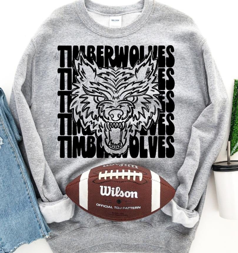Stacked Mascots Timberwolves Head TRANSFER – Sassy Sublimation & Screen ...