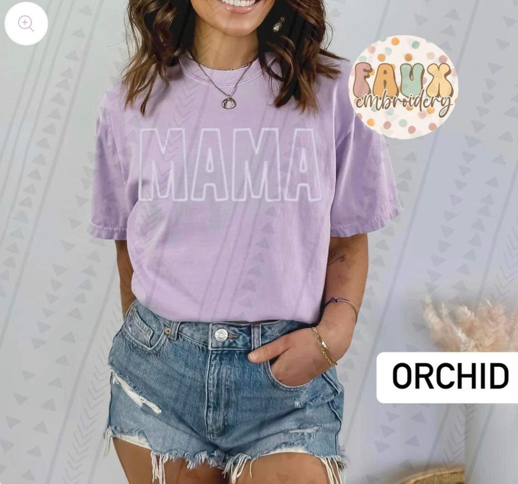 Orchid Mama Embroidered Look TRANSFER