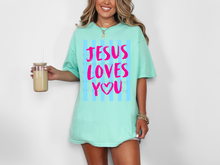 Load image into Gallery viewer, Jesus Loves You Stripes TRANSFER ET MAR 26
