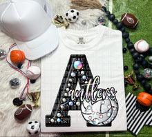 Load image into Gallery viewer, Faux Leather Rhinestone Volleyball Mascots DROPDOWN TRANSFER CAP
